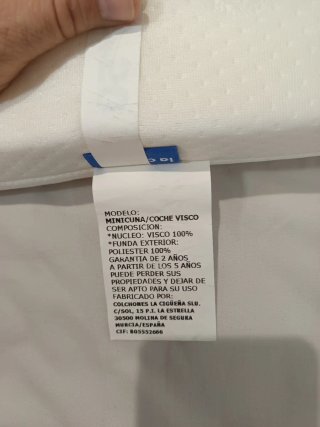 Colchón Minicuna Viscoelástico La Cigueña