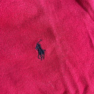 Vintage Polo Ralph Lauren Red Jumper V-Neck