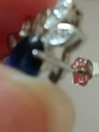 Pendientes Pandora Flor Azul y Plata