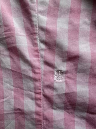 Camisa Carolina Herrera cuadros rosa y blanco