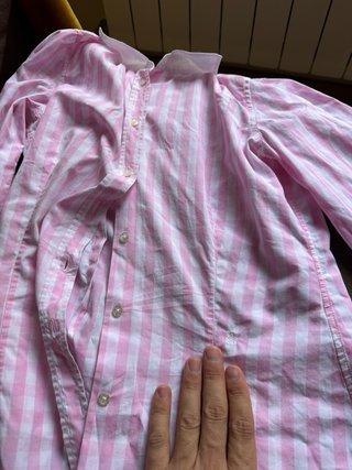 Camisa Carolina Herrera cuadros rosa y blanco