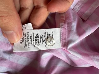 Camisa Carolina Herrera cuadros rosa y blanco