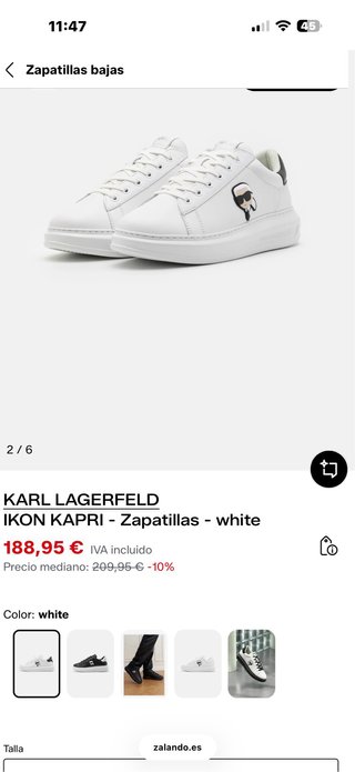 Zapatillas Karl Lagerfeld Blancas Talla 42