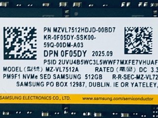 SSD Samsung PM9F1 512GB M.2 NVMe PCIe 4.0