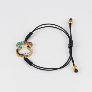 Pulsera Tous Oso en plata vermeil rosa con gemas