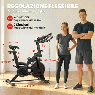 Bici Casa, Stazionaria con APP, Resistenza Magneti