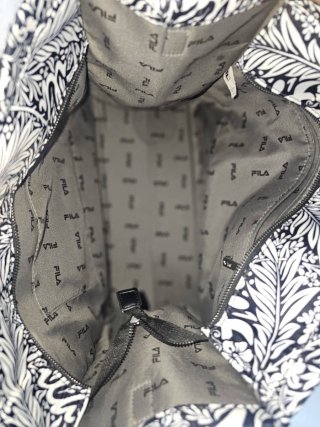Bolso Fila Negro y Blanco Estampado