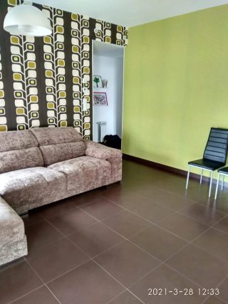 Sofá modular marrón tela