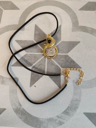 Ciondolo con Dracma Alessandro Magno in argento