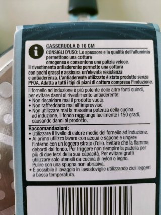 Set 2 Pentole Padella Casseruola  anche induzione