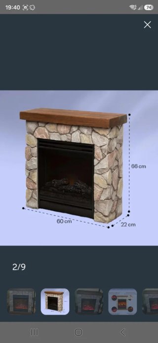 Chimenea Eléctrica Kalestein imitación fuego