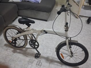 Bicicleta Plegable Blanca