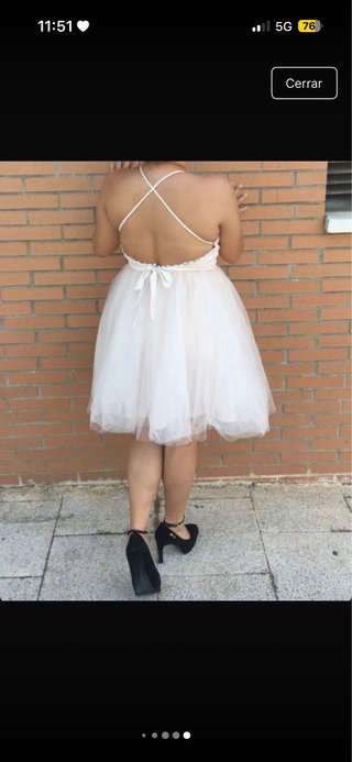 Vestido Chi Chi London Beige/Blanco