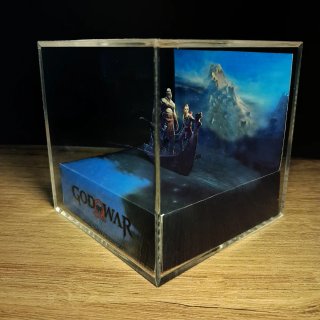 Diorama God of War Kratos e Atreus