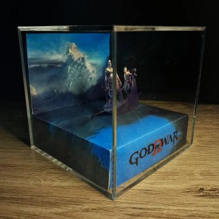 Diorama God of War Kratos e Atreus