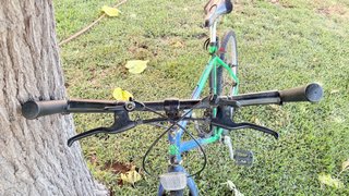Bicicleta de Montaña Azul y Verde