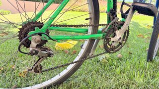 Bicicleta de Montaña Azul y Verde