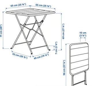 Mesa y Sillas Exterior IKEA Azul