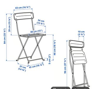 Mesa y Sillas Exterior IKEA Azul