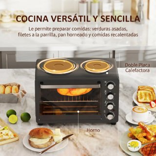 Horno Eléctrico Sobremesa 28L con Placas