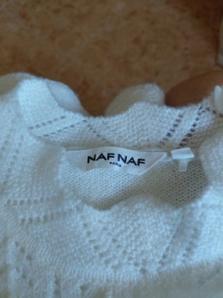 Jersey Naf Naf blanco mujer