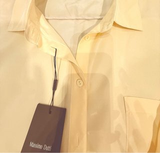 Camisa seda amarilla Massimo Dutti