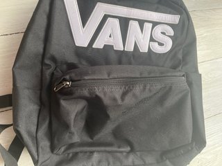 Mochila Vans Negra Logo Blanco