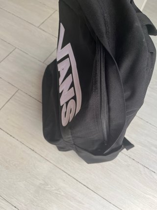 Mochila Vans Negra Logo Blanco