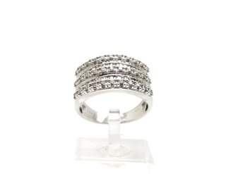 Anillo de Oro Blanco 18 Kt. 6.3 gr de segunda mano