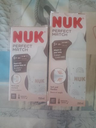 2 Biberones Nuk Perfect Match 150ml y 260ml