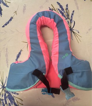 Chaleco salvavidas infantil rosa y azul