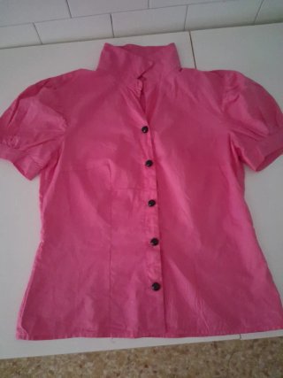 Camicia Fucsia Y2K Fatta a Mano