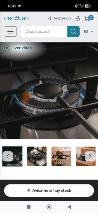 Placa de gas Cecotec