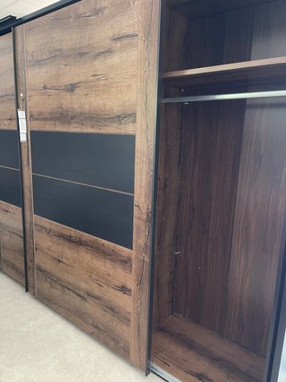 Armario 270cm Madera Marrón y Negro