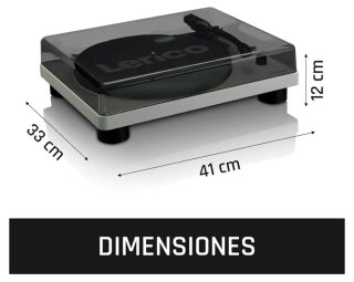 Tocadiscos Lenco Blanco y Gris