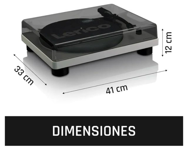 Tocadiscos Lenco Blanco y Gris