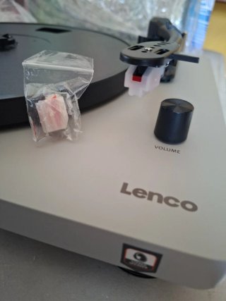 Tocadiscos Lenco Blanco y Gris