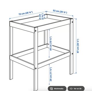 Cambiador bebé IKEA madera