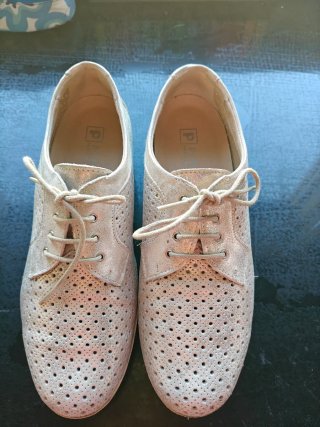 Zapatos zuecos Pitillos Mujer Talla 38 Dorados