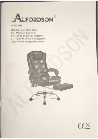 Sedia da ufficio Alfordson nera con massaggio