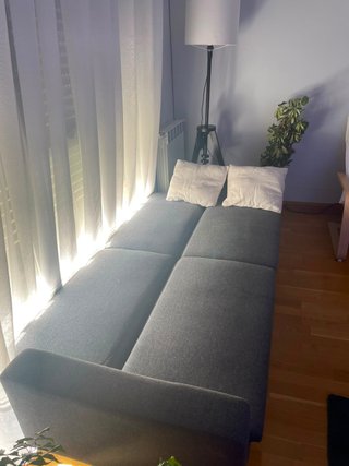 Sofá cama Ikea 1 plaza gris 203x72cm Madrid