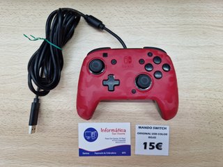Mando Nintendo Switch Rojo Camuflaje