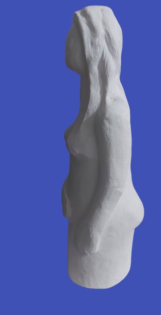 Figura mujer desnuda en escayola