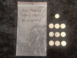 LOTE 51 MONEDAS 100, 200 Y 500 PESETAS J.CARLOS I