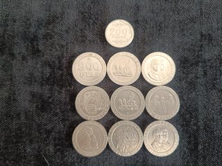 LOTE 51 MONEDAS 100, 200 Y 500 PESETAS J.CARLOS I