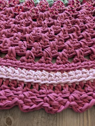 Alfombra circular de crochet/ganchillo 100 cm