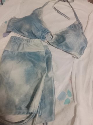 Conjunto bikini y blusa transparente Nuevo