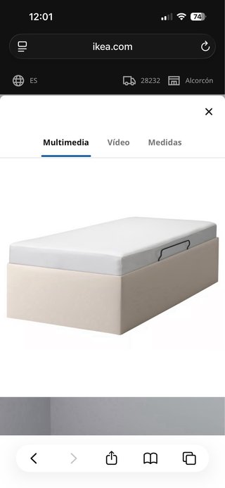 Canapé 105cm tapizado blanco