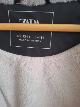 Parka Zara agua borrego T.13/14