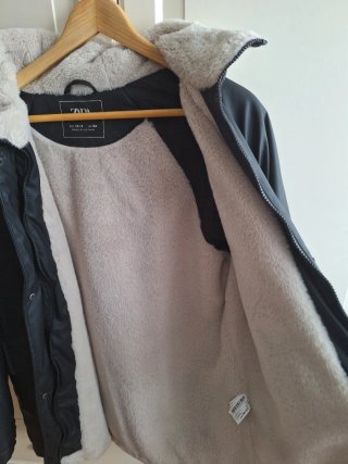 Parka Zara agua borrego T.13/14